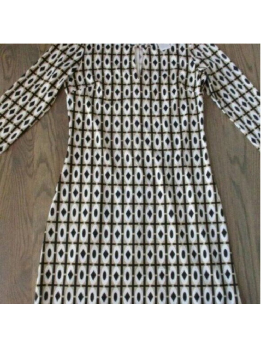 Julie Brown Tan Black Geometric Dress Small - Picture 3 of 6